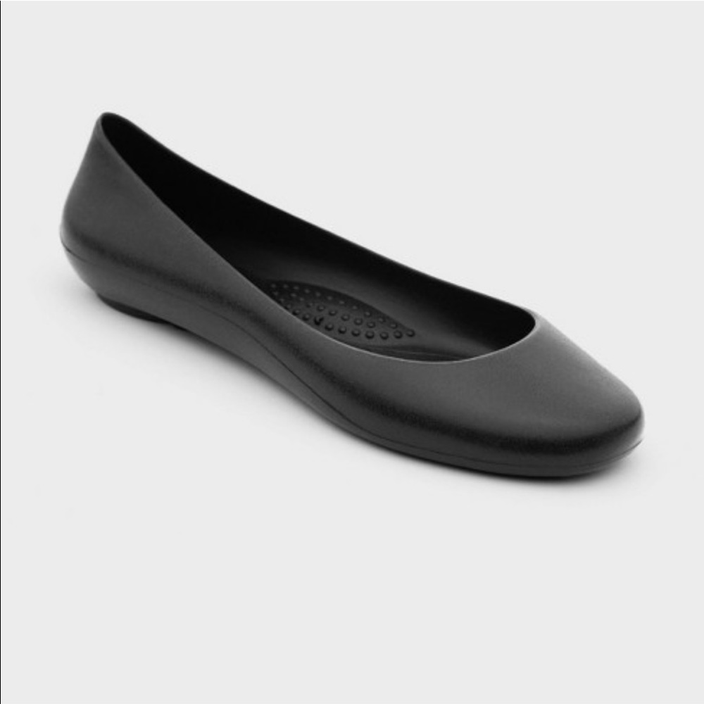 Okabashi Georgia Ballet Flats Arch Support  Shoe Womens 6 Black Sustainable NWOT